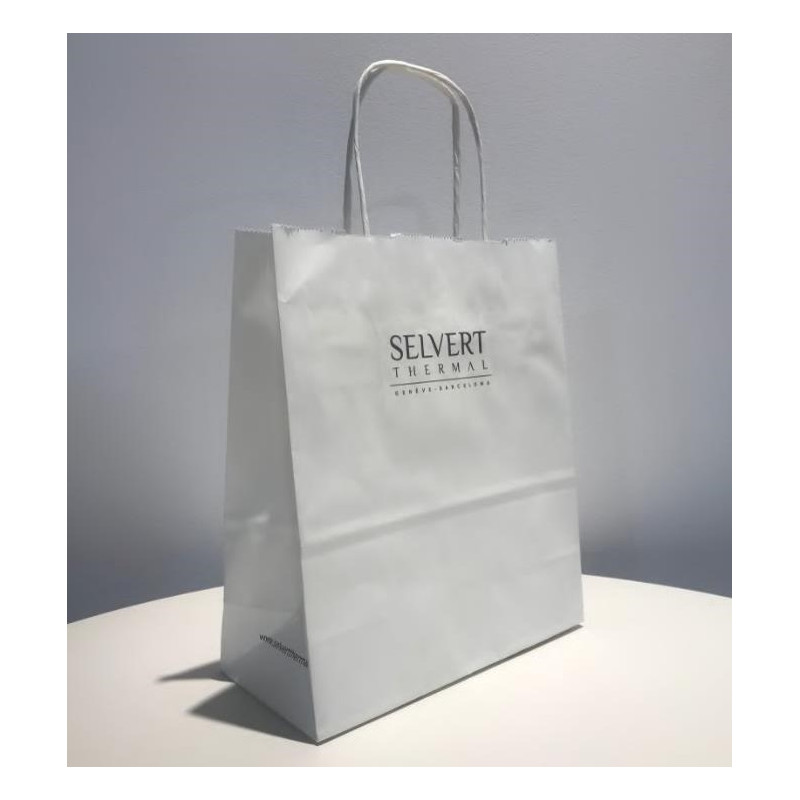 Kleine weiße Papiertüte